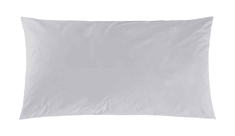 Mako-Satin Kissenbezug aus 100% Baumwolle | Farbe Silber | 40 x 80 cm