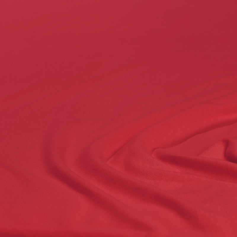 Mako-Feinjersey Spannbettlaken aus 100% Baumwolle | FARBE ROT |