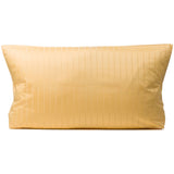 Bettwäsche Set Gold - Vion Damast Streifsatin 6/24 mm, 80 % Baumwolle / 20 % Polyester, Hotelverschluss