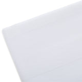 Bettwäsche Set Weiß - Lindau Damast Streifsatin 25 mm, 100 % Baumwolle, Hotelverschluss mit Bogenabnäher