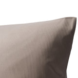 Bettwäsche Set Vancouver Taupe Damast Streifsatin 2 mm, 80 % Baumwolle / 20 % Polyester, Hotelverschluss