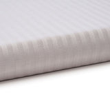 Bettwäsche Set Silber - Lisieux Damast Streifsatin 4 mm, 100 % Baumwolle, Hotelverschluss