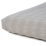 Renforcé-Seersucker Bettwäsche Set Grau mit waffelartigem 1/1 cm Streifen, 100% Baumwolle, Hotelverschluss