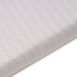 Bettwäsche Set Silber - Lisieux Damast Streifsatin 4 mm, 100 % Baumwolle, Hotelverschluss