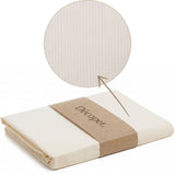 Bettwäsche Set Sekt - Laurens Damast Streifsatin 2 mm, 100 % Baumwolle, Hotelverschluss