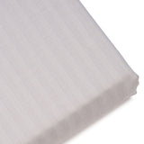 Bettwäsche Set Silber - Lisieux Damast Streifsatin 4 mm, 100 % Baumwolle, Hotelverschluss