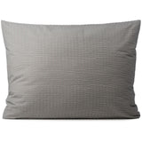 Renforcé-Seersucker Bettwäsche Set Grau mit waffelartigem 1/1 cm Streifen, 100% Baumwolle, Hotelverschluss