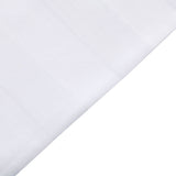 Bettwäsche Set Weiß - Leominster Damast Streifsatin 28 mm, 50 % Baumwolle / 50 % Polyester, Hotelverschluss mit Bogenabnäher