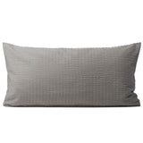 Renforcé-Seersucker Bettwäsche Set Grau mit waffelartigem 1/1 cm Streifen, 100% Baumwolle, Hotelverschluss