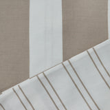 Perkal Bettwäsche-Set - Linien Taupe aus 100% Baumwolle