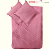 Mako-Satin Bettwäsche aus 100% Baumwolle | Farbe Rosenholz Rot |