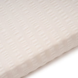 Renforcé-Seersucker Bettwäsche Set Perle mit waffelartigem 1/1 cm Streifen, 100% Baumwolle, Hotelverschluss