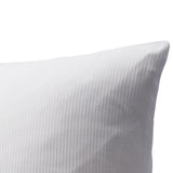 Bettwäsche Set Weiß - Laurens Damast Streifsatin 2 mm, 100 % Baumwolle, Hotelverschluss
