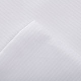 Bettwäsche Set Vancouver Weiß Damast Streifsatin 2 mm, 80 % Baumwolle / 20 % Polyester, Hotelverschluss