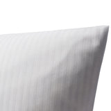 Bettwäsche Set Weiß - Lisieux Damast Streifsatin 4 mm, 100 % Baumwolle, Hotelverschluss