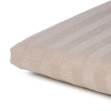 Bettwäsche Set Taupe - Laramie Damast Streifsatin 8 mm, 80 % Baumwolle / 20 % Polyester, Hotelverschluss