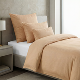 Bettwäsche Set Gold - Laurens Damast Streifsatin 2 mm, 100 % Baumwolle, Hotelverschluss