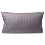 Bettwäsche Set Anthrazit - Vion Damast Streifsatin 6/24 mm, 80 % Baumwolle / 20 % Polyester, Hotelverschluss