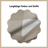 Perkal Bettwäsche-Set Chalet Karo Taupe aus 100% Baumwolle