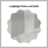 Perkal Bettwäsche-Set - Linien Grau aus 100% Baumwolle