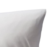Bettwäsche Set Vancouver Weiß Damast Streifsatin 2 mm, 80 % Baumwolle / 20 % Polyester, Hotelverschluss
