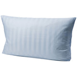 Bettwäsche Set Hellblau - Lindau Damast Streifsatin 25 mm, 100 % Baumwolle, Hotelverschluss mit Bogenabnäher