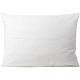 Renforcé-Seersucker Bettwäsche Set Weiß mit waffelartigem 1/1 cm Streifen, 100% Baumwolle, Hotelverschluss