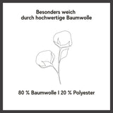 Renforcé Bettwäsche Set Meeresblau, 80 % Baumwolle / 20 % Polyester, Hotelverschluss