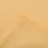 Bettwäsche Set Gold - Laurens Damast Streifsatin 2 mm, 100 % Baumwolle, Hotelverschluss