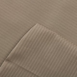 Bettwäsche Set Vancouver Taupe Damast Streifsatin 2 mm, 80 % Baumwolle / 20 % Polyester, Hotelverschluss