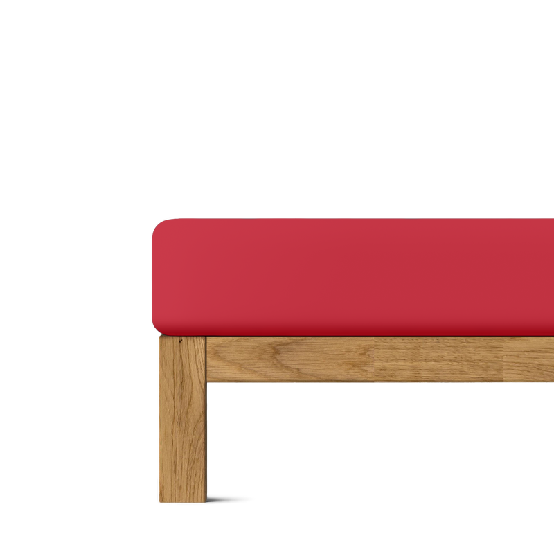 Mako-Feinjersey Spannbettlaken aus 100% Baumwolle | FARBE ROT |