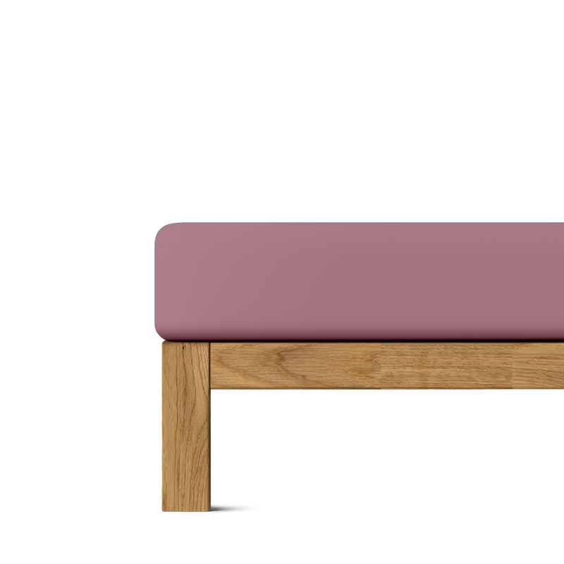 Mako-Feinjersey Spannbettlaken aus 100% Baumwolle | FARBE ROSENHOLZ |