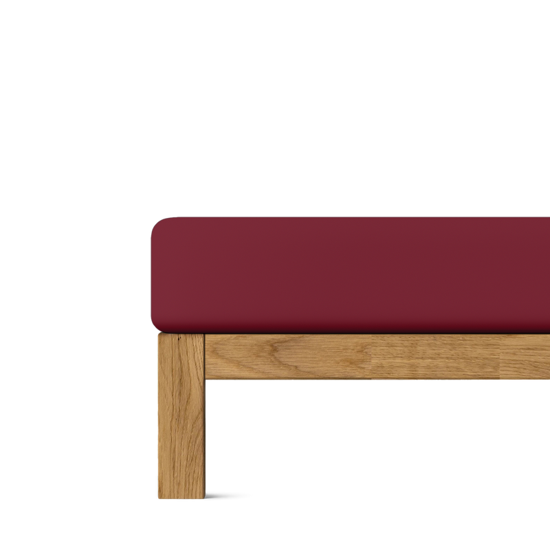 Mako-Feinjersey Spannbettlaken aus 100% Baumwolle | FARBE BORDEAUX |
