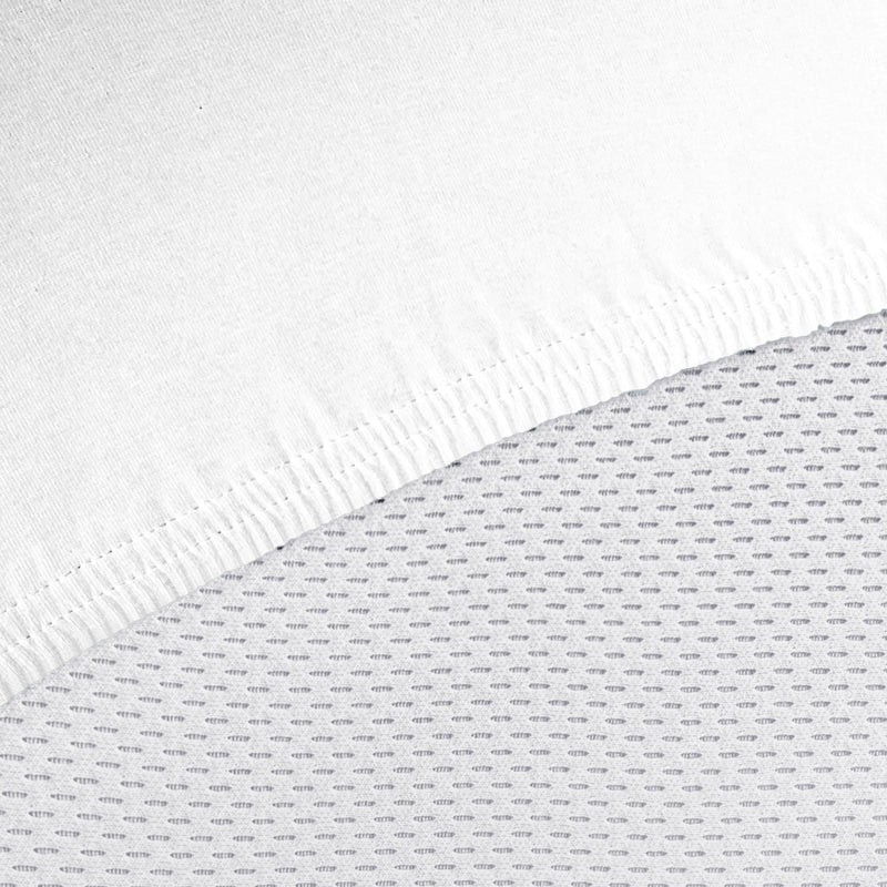Mako-Feinjersey Spannbettlaken aus 100% Baumwolle | FARBE WEIß |