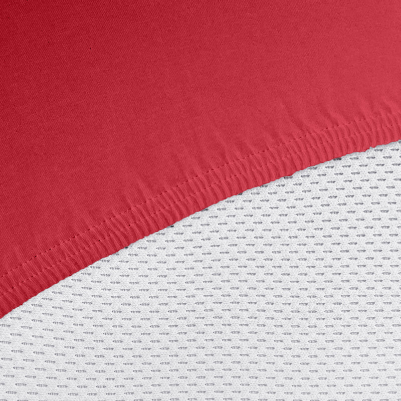 Mako-Feinjersey Spannbettlaken aus 100% Baumwolle | FARBE ROT |