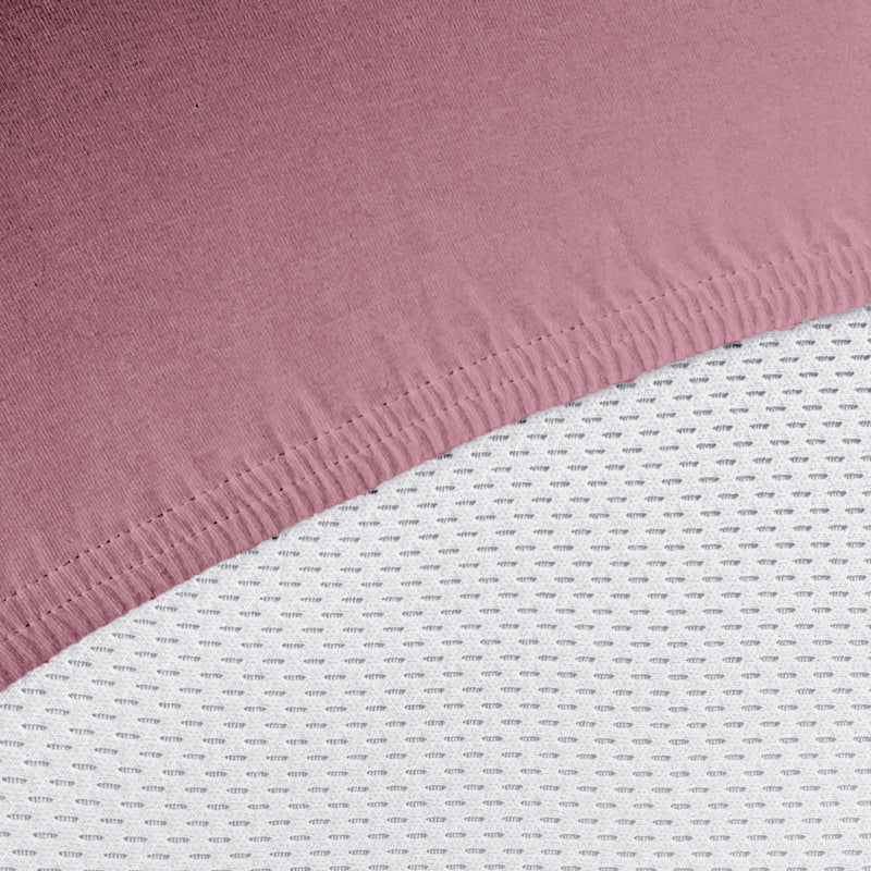 Mako-Feinjersey Spannbettlaken aus 100% Baumwolle | FARBE ROSENHOLZ |