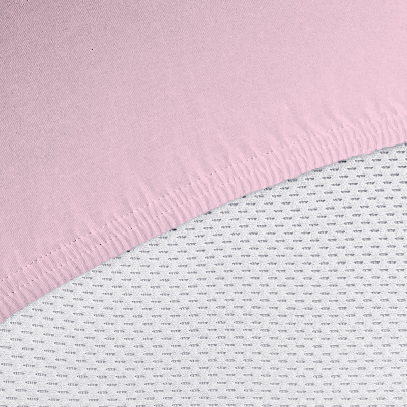Mako-Feinjersey Spannbettlaken aus 100% Baumwolle | FARBE Rose |