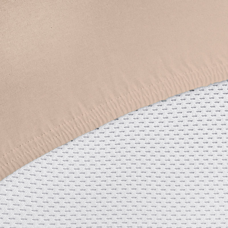 Mako-Feinjersey Spannbettlaken aus 100% Baumwolle | FARBE DÜNE |