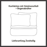 Bettwäsche Set Gelb - Leominster Damast Streifsatin 28 mm, 50 % Baumwolle / 50 % Polyester, Hotelverschluss mit Bogenabnäher