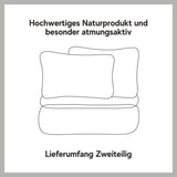 Perkal Bettwäsche-Set - Linien Grau aus 100% Baumwolle