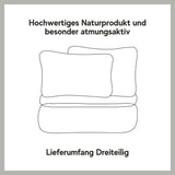 Perkal Bettwäsche-Set - Linien Grau aus 100% Baumwolle