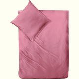 Mako-Satin Bettwäsche aus 100% Baumwolle | Farbe Rosenholz Rot |