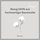 3-KAMMERKISSEN -  90% Daunen / 10% Federn - BEZUGSTOFF: feinster Mako-Batist