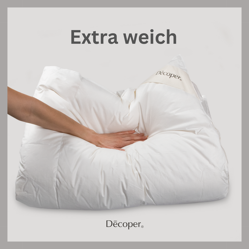 Daunendecke -  100% Daunen - feinster Daunen-Batist - WARM