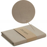 Bettwäsche Set Vancouver Taupe Damast Streifsatin 2 mm, 80 % Baumwolle / 20 % Polyester, Hotelverschluss
