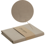 Bettwäsche Set Vancouver Taupe Damast Streifsatin 2 mm, 80 % Baumwolle / 20 % Polyester, Hotelverschluss