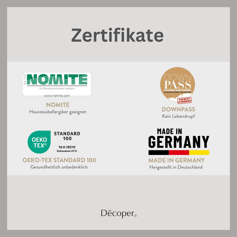 3-KAMMERKISSEN -  90% Daunen / 10% Federn - BEZUGSTOFF: feinster Mako-Batist