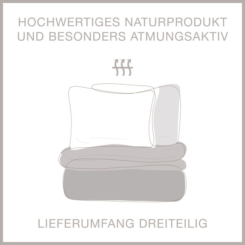 Mako-Satin Bettwäsche aus 100% Baumwolle | Farbe Senf Gelb|