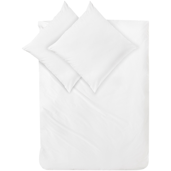 Mako-Satin Bettwäsche aus 100% Baumwolle | Farbe Weiß|