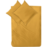 Mako-Satin Bettwäsche aus 100% Baumwolle | Farbe Senf Gelb|